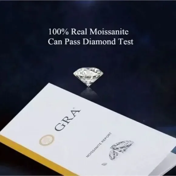 Certified 2ct VVS1 Moissanite Luxury Stud Earrings UNISEX - Picture 10 of 10